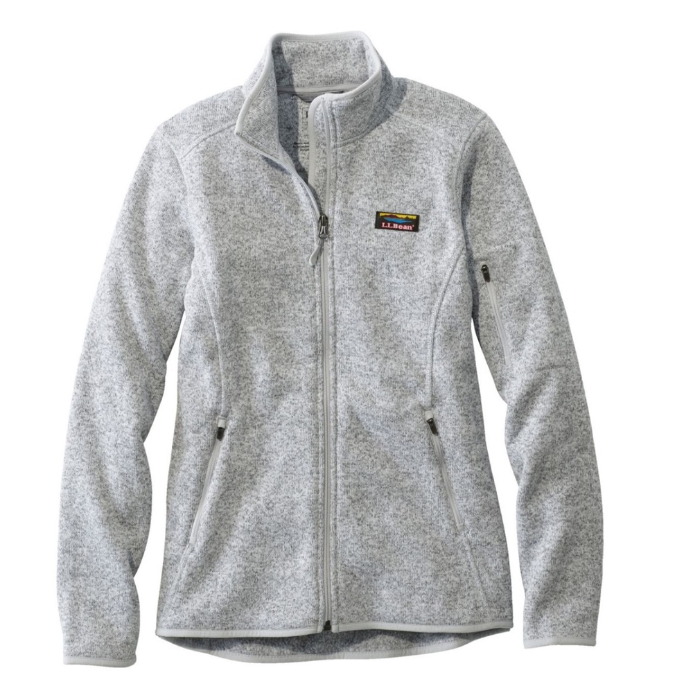 L.L. Bean Light Gray Fleece Jacket